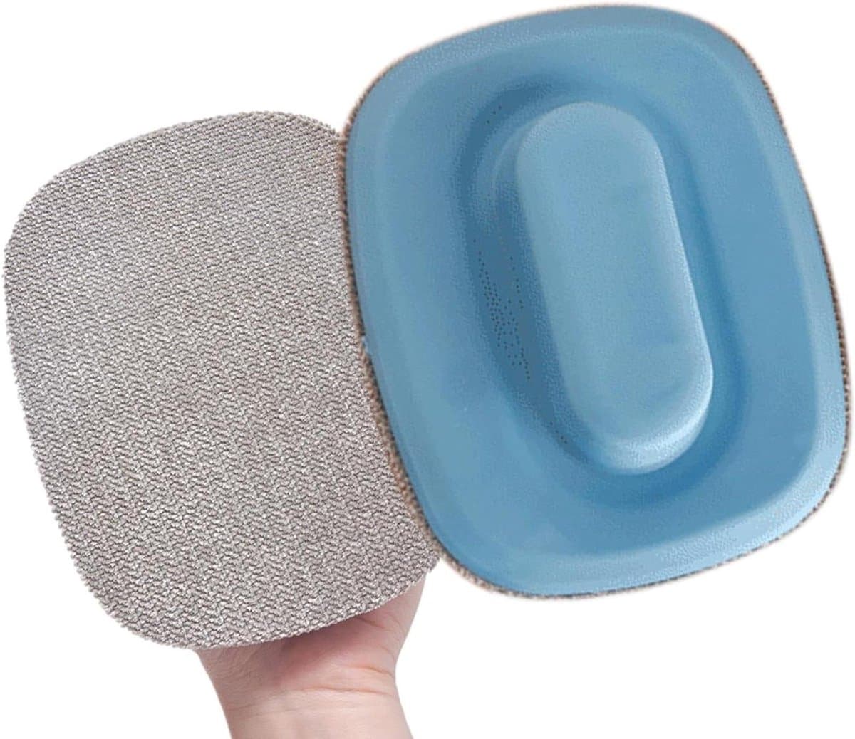 Schermruitreinigingsborstel - Mesh borstel - Schermen Reinigen - Dubbelzijdig gebruik - 15x12x4.5cm - Blauw