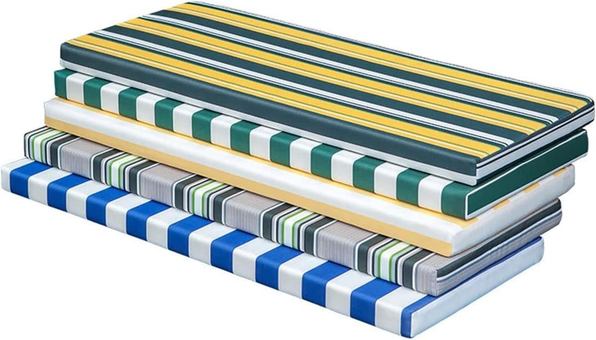 Tuinbankkussen - Schommelkussen Zitkussen - Comfortabel Zitten - Volledig Waterdicht - 125 x 45 x 5 cm - Zilvergrijs