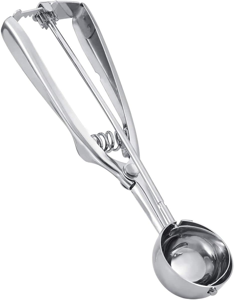 Professionele RVS IJslepel met Antislip Handvat voor IJs, Cookies en Cupcakes - 4CM