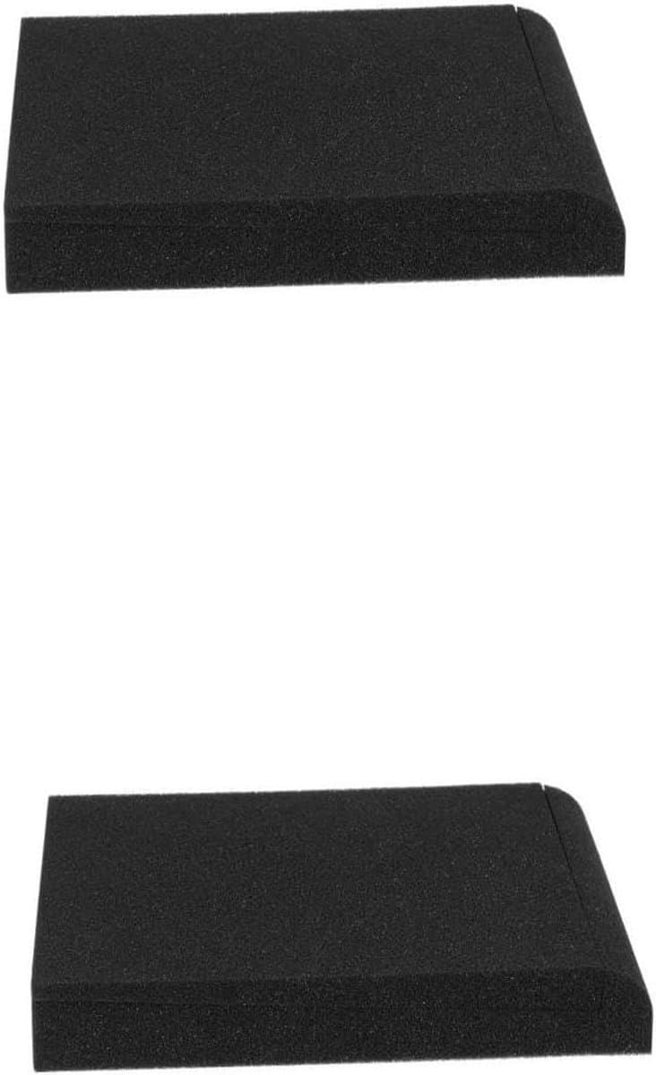 Speaker Isolatie Kussen - Schokabsorberende Mat - Geluid Verbeteren - Hoge Dichtheid Spons - 22 x 15.3 cm - Zwart