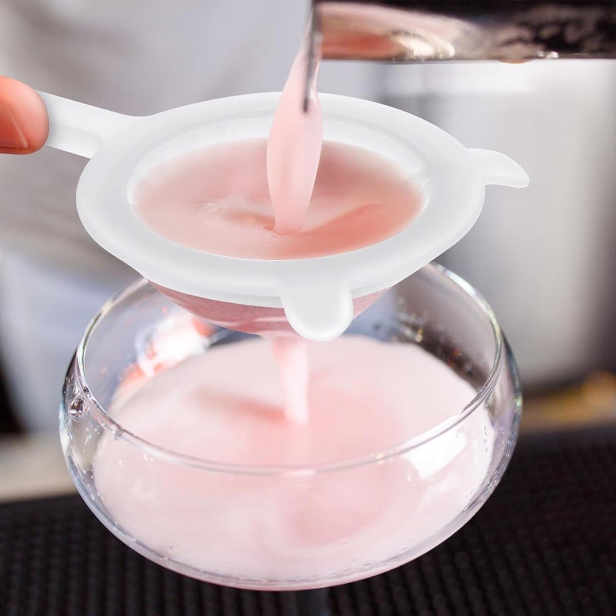 Fijne mesh voedselzeef, 100 mesh nylon zeef met handvat voor sap, koffie, thee en yoghurt filtratie