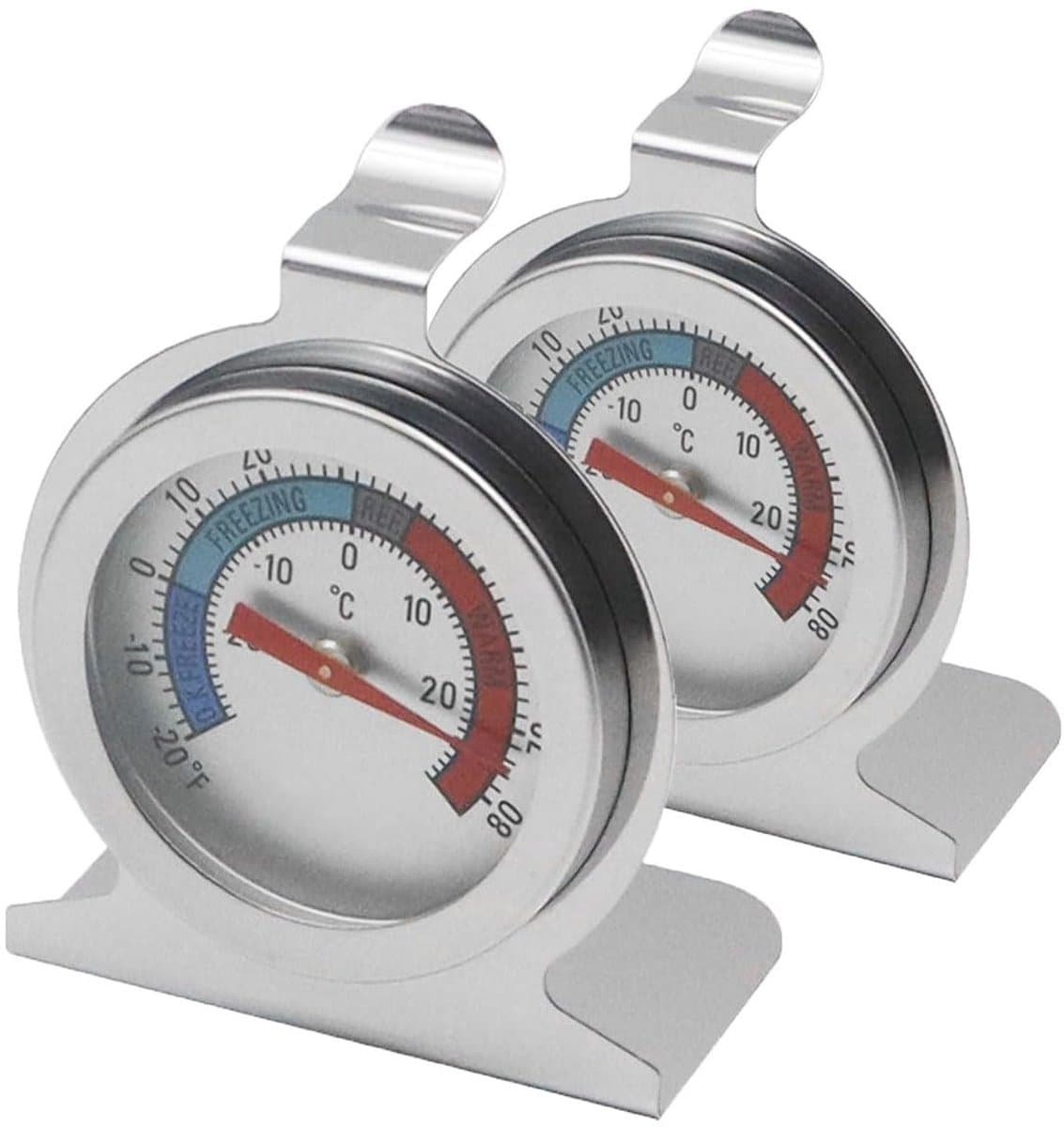 Dailygoody - koelkast thermometer - mechanisch - roestvrijstalen - thermometer voor thuis - geschikt voor bars en cafés