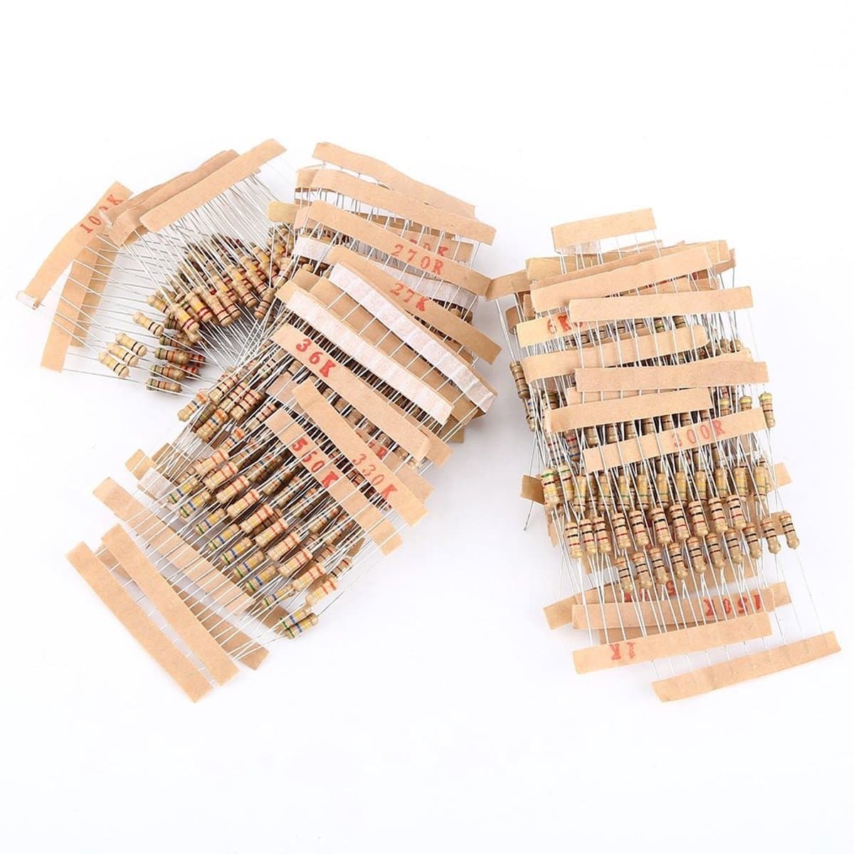 Golden crown - Carbon Film Weerstand Kit - 1000 Stuks - Perfect voor Elektronica Projecten - Diverse Waarden - 1 tot 10M Ohm - Inclusief 100 Typen