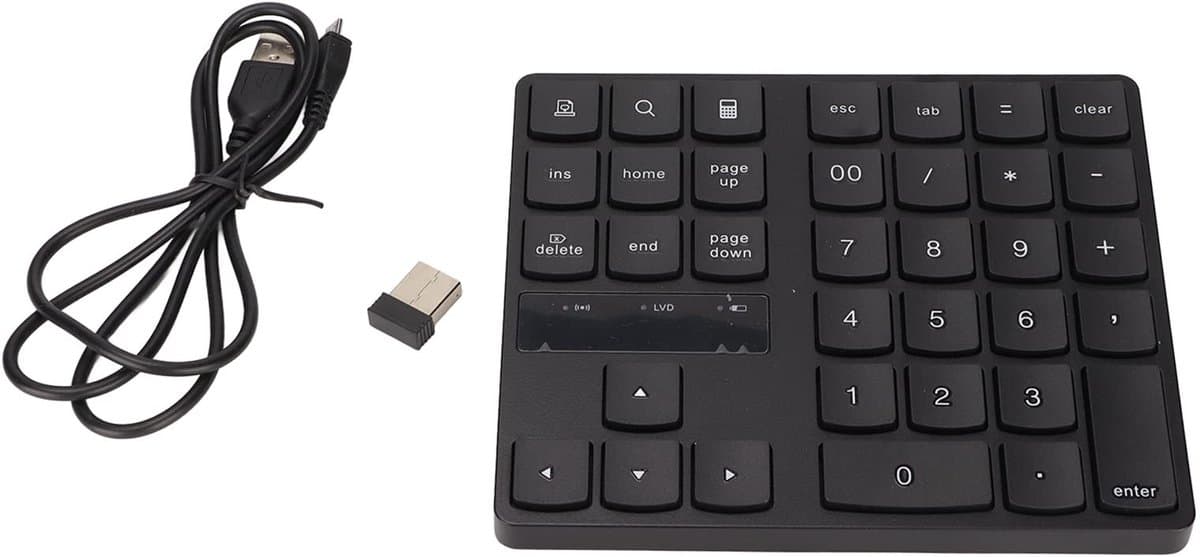 Store_9 - Draadloos Numeriek Toetsenblok - Ergonomisch - Draagbaar - Stil - 35 Toetsen - Geschikt voor Pc Laptop Desktopcomputer