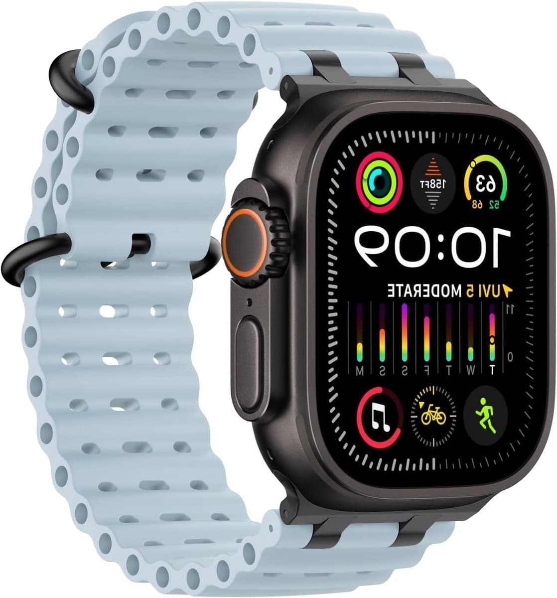 Verbeterde sportband voor Apple Watch 49mm 46mm 45mm 44mm 42mm - Silicone vervangband voor iWatch S11/S10/S9/S8/S7/S6/S5/S4/S3/S2/S1, SE3/SE2/SE, Ultra3/Ultra2 - Comfortabel, duurzaam en stijlvol