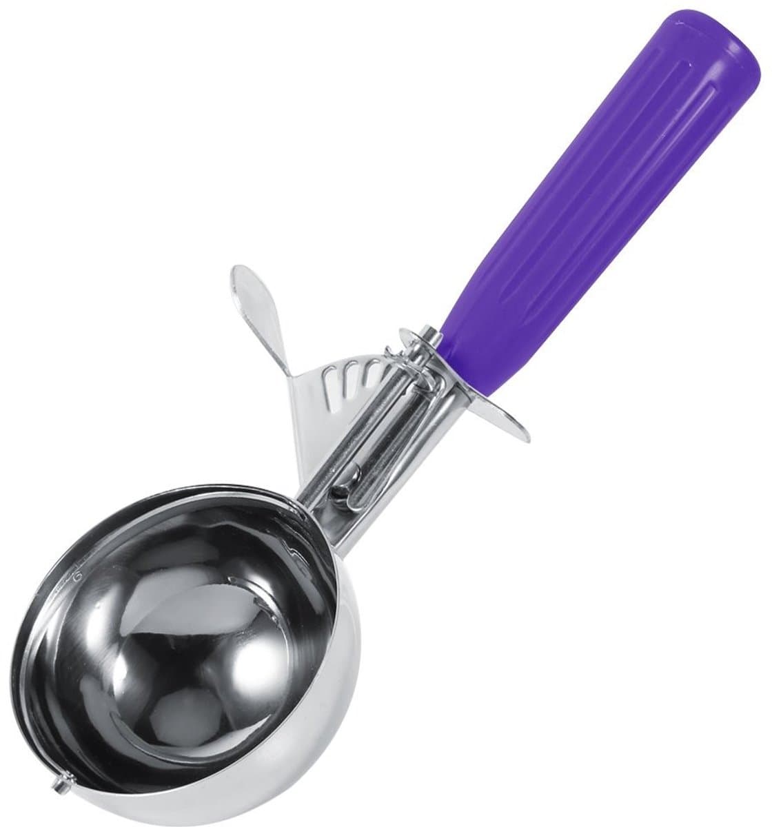 Vt products - Keuken IJsbal Lepel - Roestvrij Staal IJs Schep - Vaatwasserbestendig - Zachte Siliconen Handgreep - Ideaal voor Cake en Desserts - Perf
