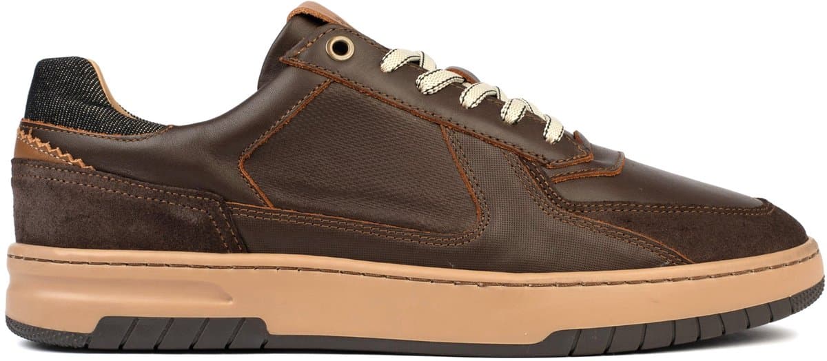 Bufflox paris sneakers heren bruin leer