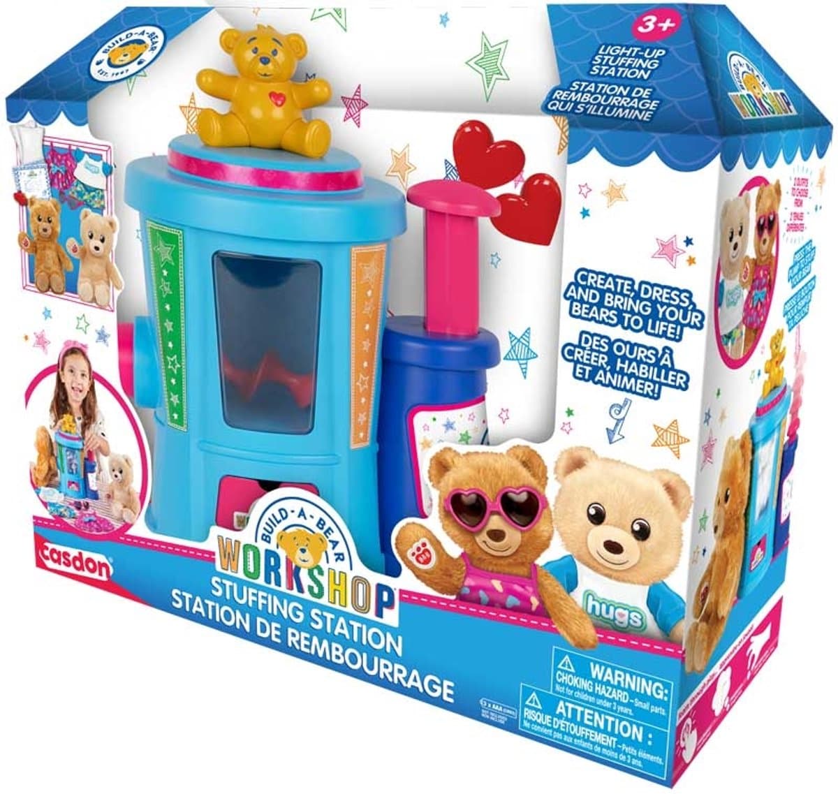 Casdon Build-A-Bear Workshop knuffelstation speelgoed set.