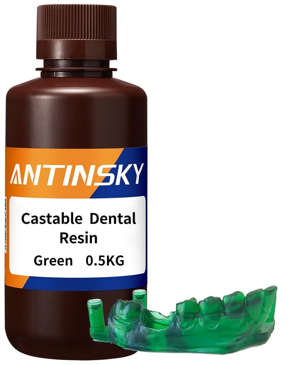 Hoogwaardige Castable Dental Resin voor 3D Printers - Geschikt voor DLP en LCD, 500g Groen
