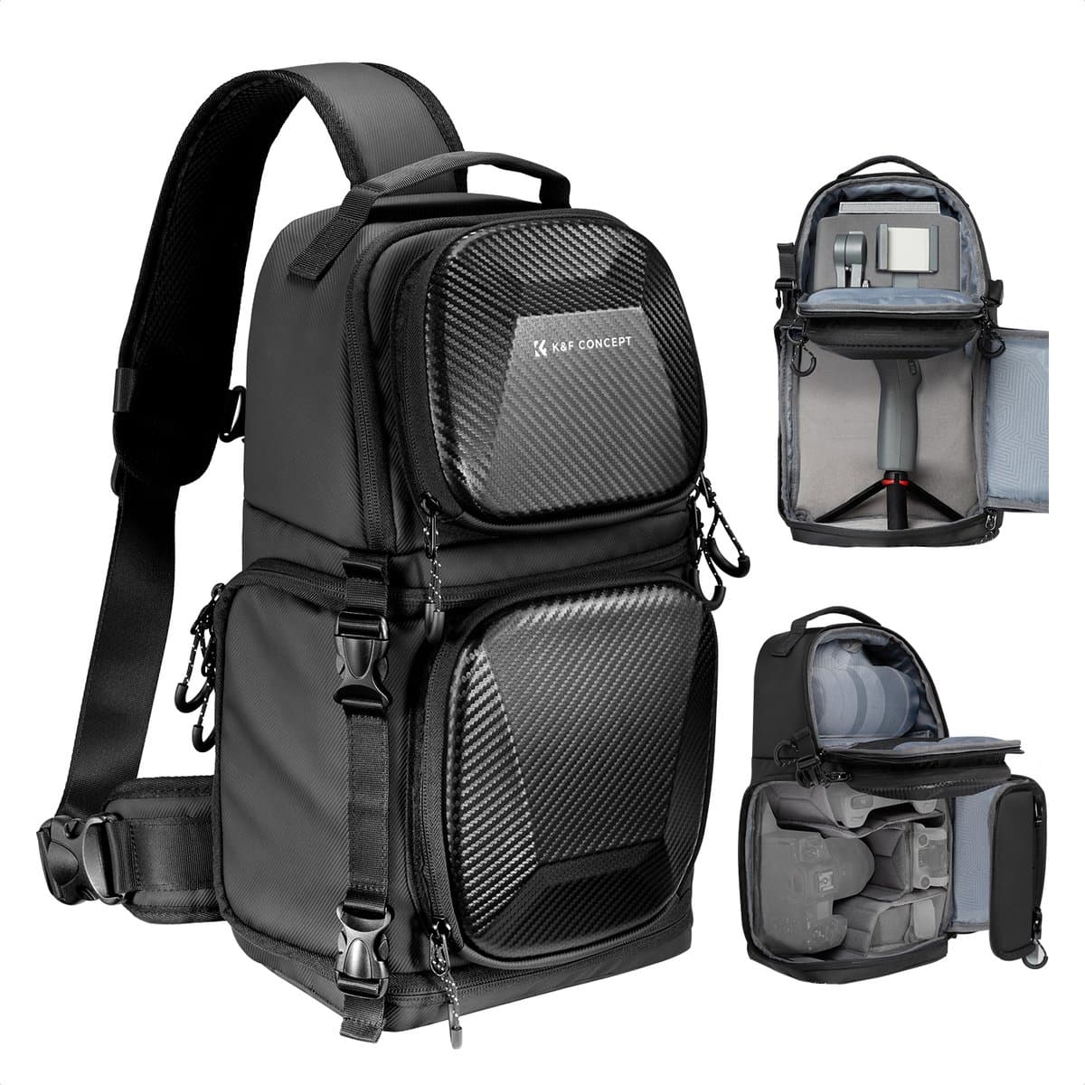 K&F Concept Urban Wanderer U02 10L hardshell sling bag camera schoudertas foto video