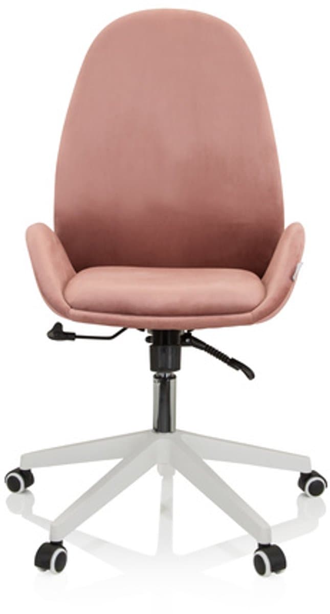 Bureaustoel / draaistoel AVEA fluweel roze hjh OFFICE