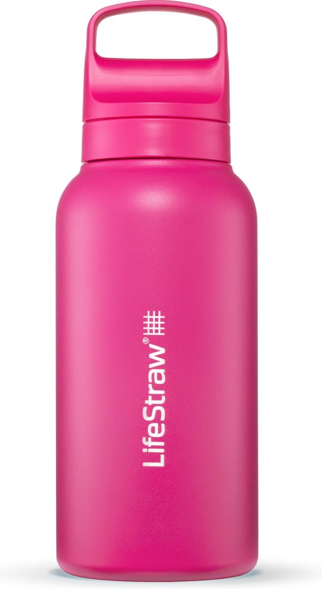 LifeStraw waterfilterfles Go 2.0 RVS Orchid Pink geïsoleerd 1 liter - Rose