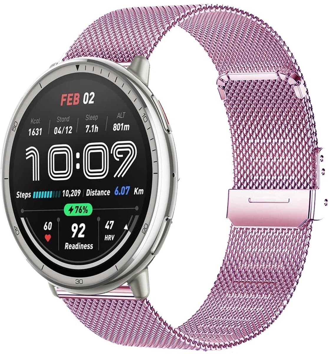 Solidchoice - 20 mm Roestvrijstalen Armband voor Smartwatches