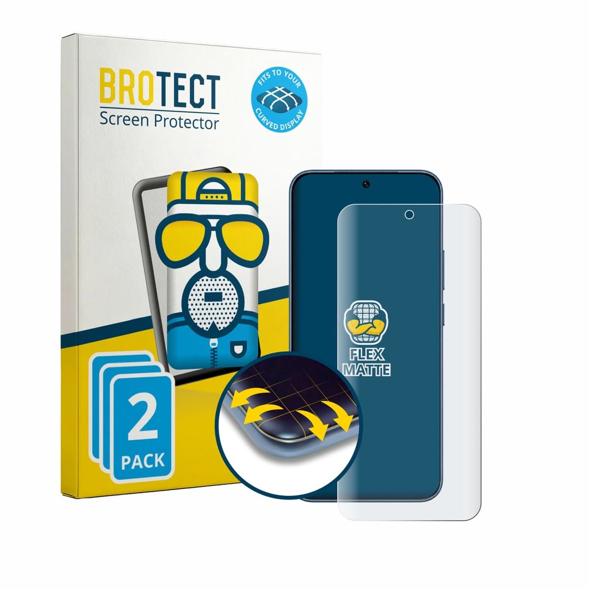 BROTECT - Screenprotector voor Vivo Y600 Turbo - Folie Beschermfolie matte volledig dekking 2 Stuks