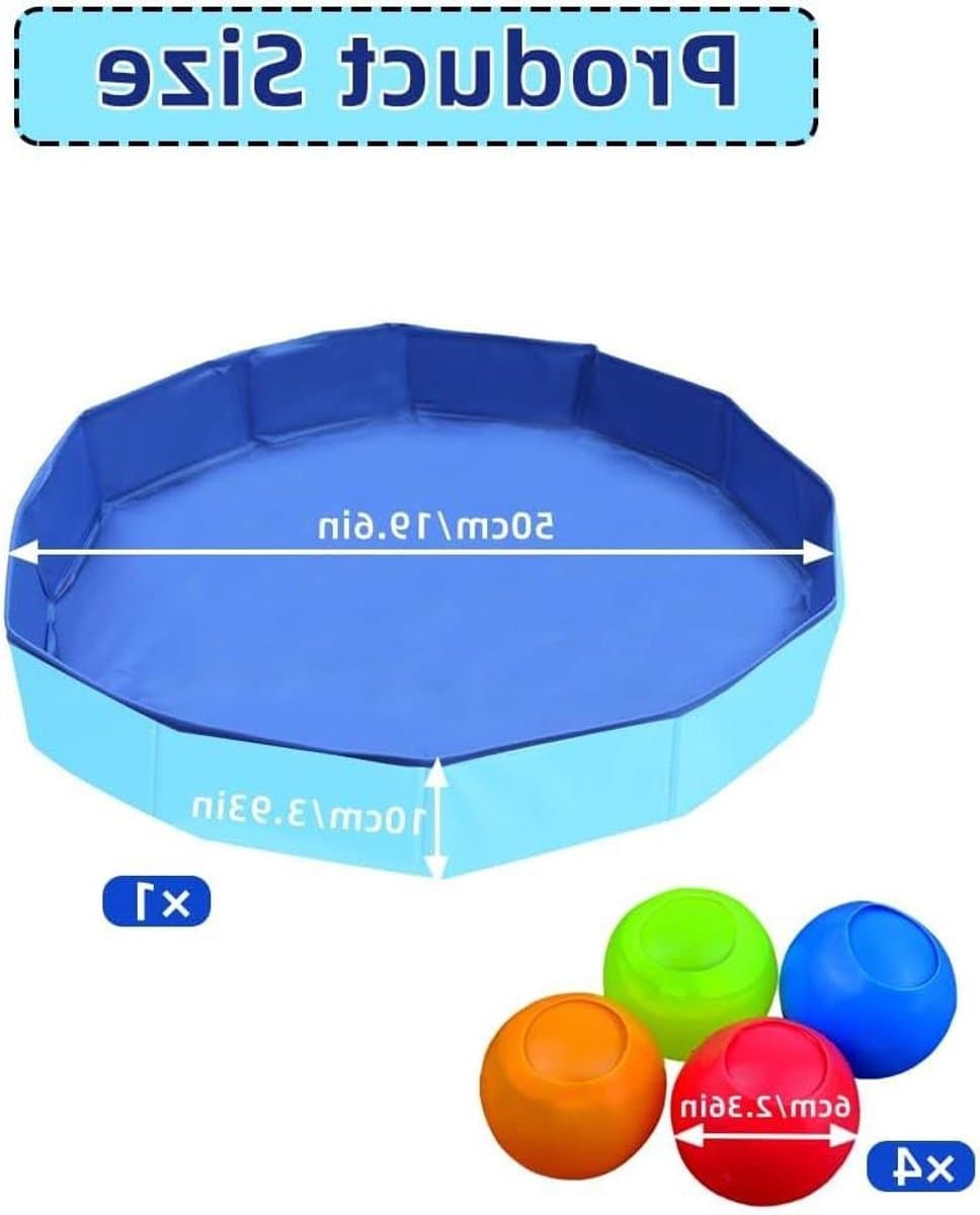 Hondenzwembad - Opvouwbaar badje - Huisdier verkoeling - Duurzaam PVC materiaal - Compact formaat - Blauw