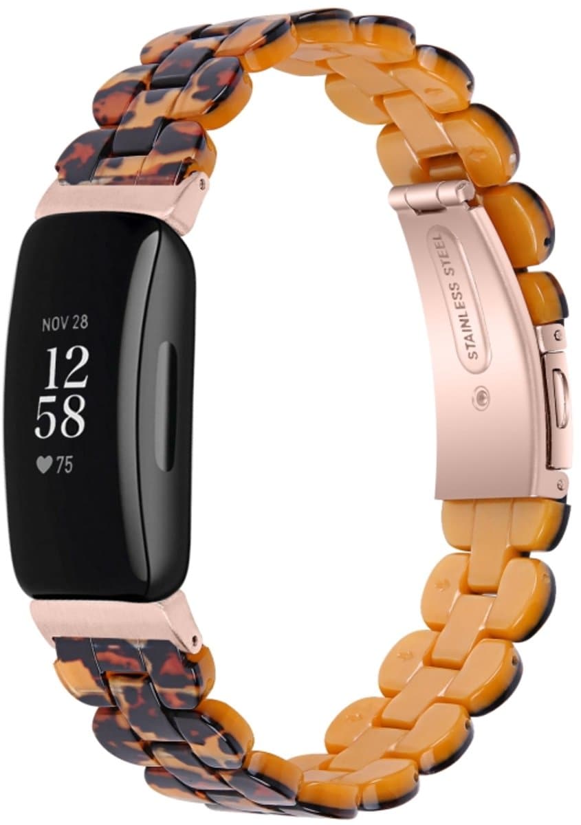 Voor Fitbit Inspire 2 / Inspire Oval Resin Replacement Watchband (Leopard)