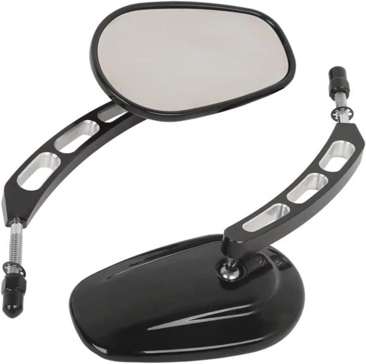 Zijspiegel Motorfiets - Achteruitkijkspiegel - Veilig Rijden - Explosiebestendige Lens - 8mm Schroefdraad - Mat Zwart