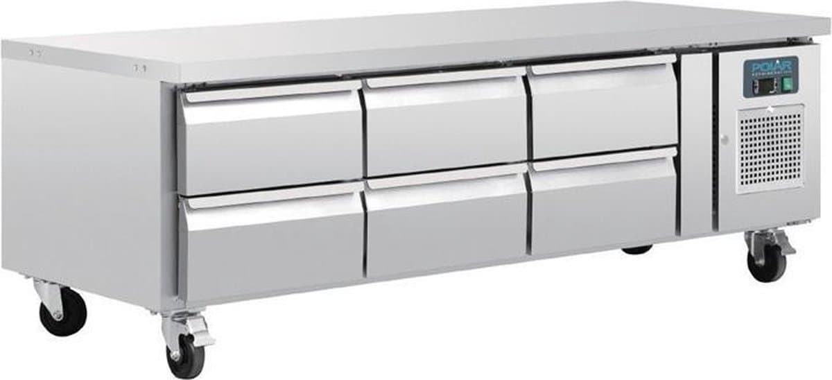 Polar Gekoelde Onderkast 6 Laden - GN 1/1 - 317L - Geforceerd DA465 - Horeca & Professioneel