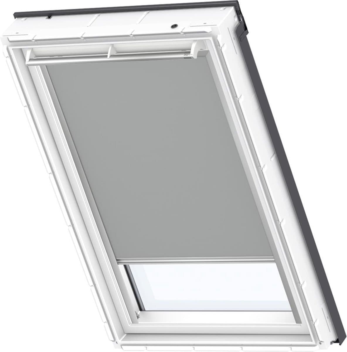 VELUX Origineel Verduisterend Rolgordijn (DKL) Wit Kozijn, 6, C04, Grey
