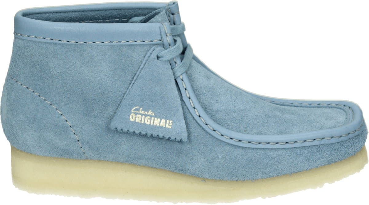 Clarks - WALLABEE BOOT - Hoge sneakersVeterbootsDames veterschoenenDames sneakersHalf-hoge schoenen - Kleur: Blauw - Maat: 38