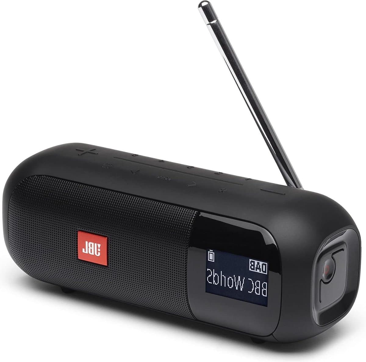 2 draagbare radio Bluetooth luidspreker met DAB- en FM-radio 12 uur draadloze muziek zwart - Tuner