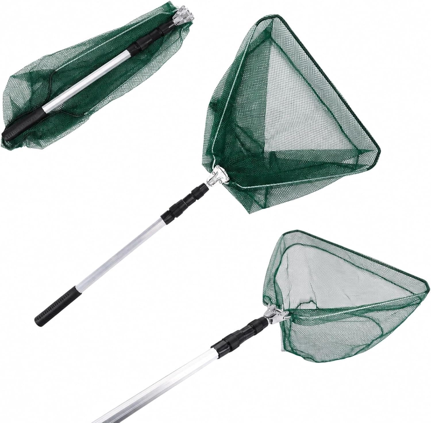 Opvouwbaar visnet 150 cm - aluminium handgreep - telescopisch - ideaal voor vijver en aquarium - ShopVlot