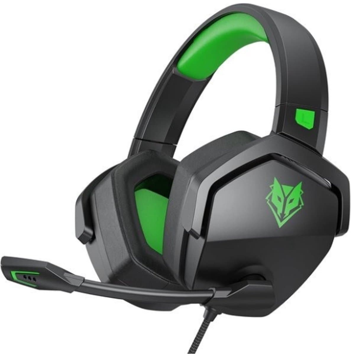 Intelectro Gaming Headset - Ervaar Gaming op een Geheel Nieuw Niveau! - Noise Cancelling - Geschikt voor PS4/Xbox 1/PC/Nintendo Switch - Zwart/Groen - Levering Sneller dan Aangegeven!