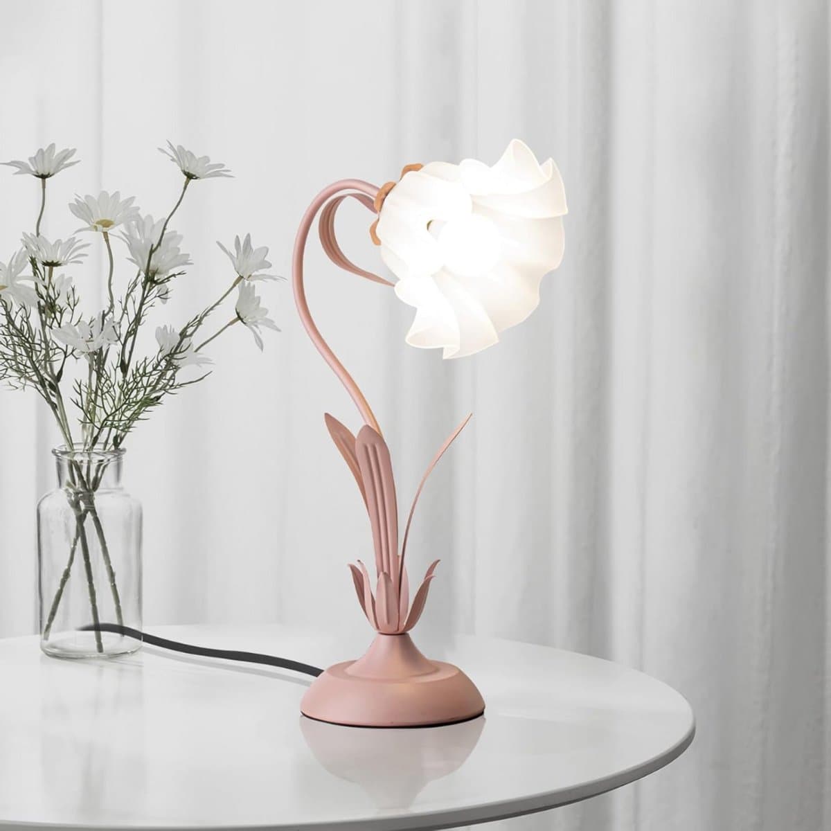 Zylo® Bureaulamp Kinderkamer - Tafellamp Kinderkamer - Voor Jongens en Meisjes - Roze - 15cm x 15cm x 50cm