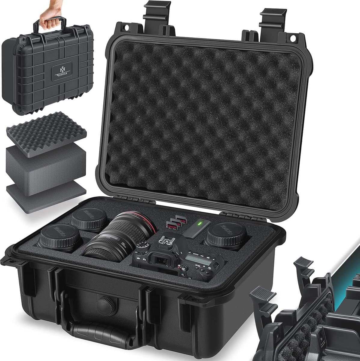 Waterdichte Fotokoffer - Universele Outdoor Koffer voor Camera's, Laptops en Accessoires - Medium
