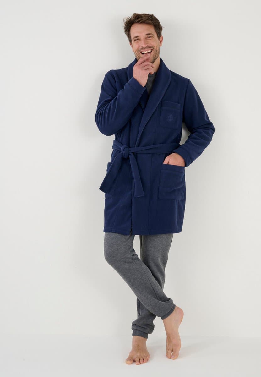 Damart - Kamerjas fleece Thermolactyl - Heren - Blauw - (102-109) L