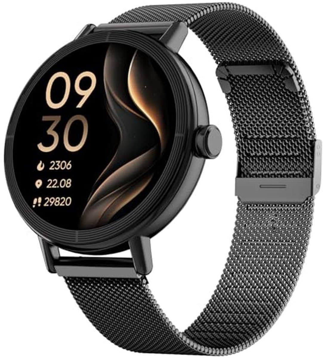 Dames Smartwatch met Metalen Vlechtwerk - Sporthorloge, Hardlopen, Stappenteller, Waterdicht IP68, Compability met Android/iOS