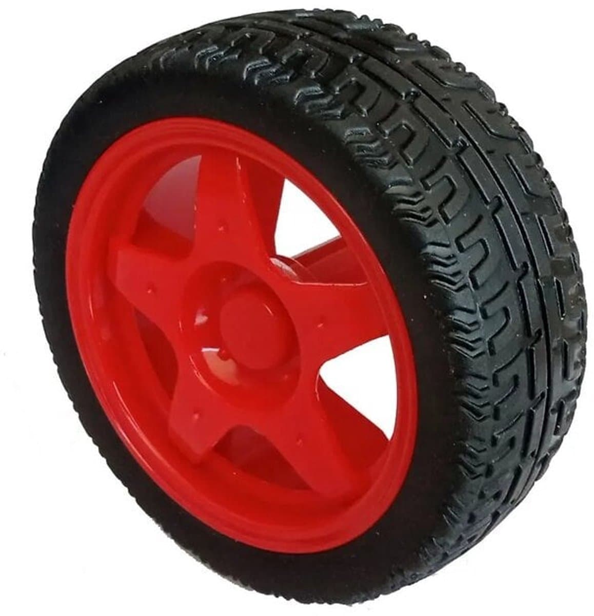 OTRONIC® Wiel met rubber voor robot of smart car Rood
