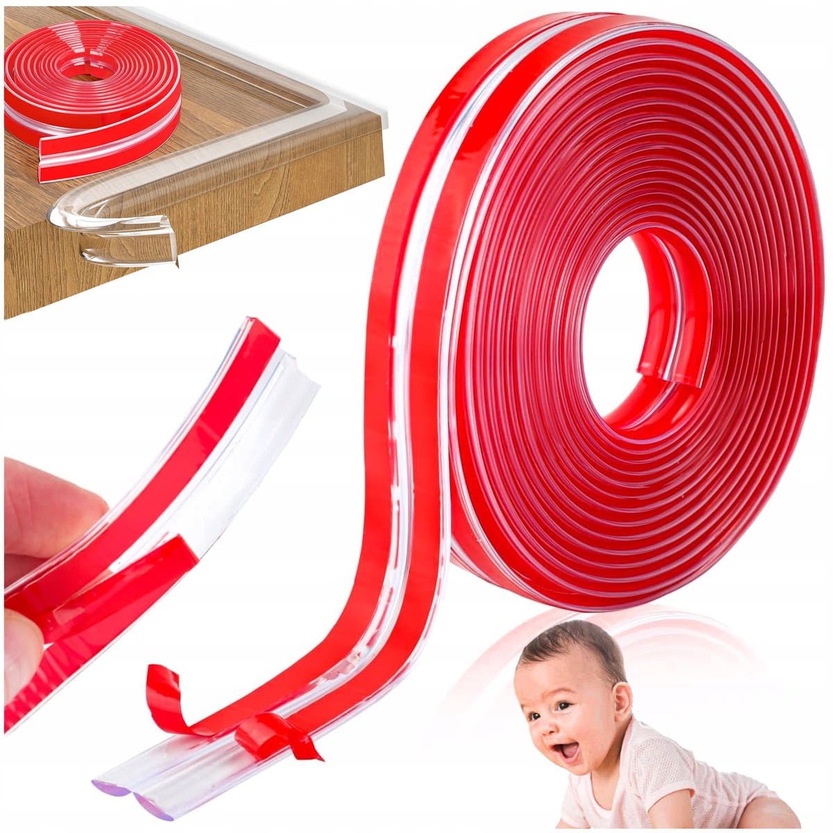 Transparante Meubelrand Bescherming - 6m Zelfklevend PVC
