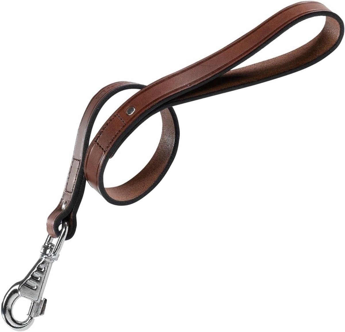 Hondenriem Leer - Hondenlijn - Veilig Wandelen - Robuust Rundleer - 60 cm - Bruin