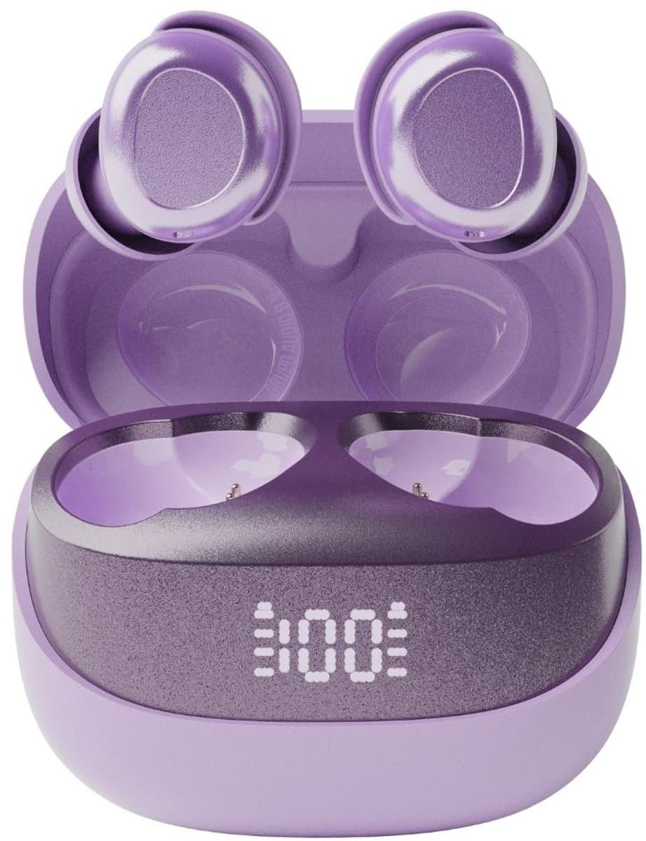 pocobob® Z draadloze oortjes - Purple Amatista - bluetooth oordopjes - kleine oordopjes - in ear oortjes - met microfoon - ook voor slapen - Met pocobob APP voor je smartphone