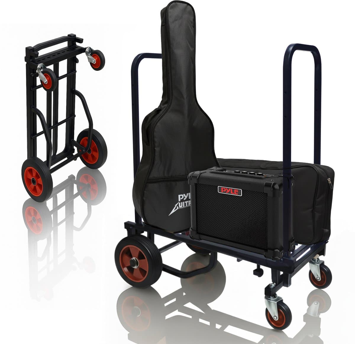 Pyle Steekwagen , Opvouwbaar en Compact inklapbare transportwagen, Uitschuifbaar tot 112 cm, Maximum Draagvermogen: 136 kg