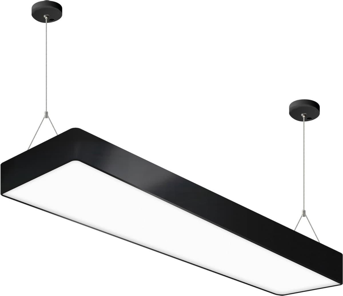 FLARA Hanglamp -Bureaulamp/ Woonkamer/Keuken 24w - 2480 Lumen - 4000K Daglicht wit - 600mm - Zwart