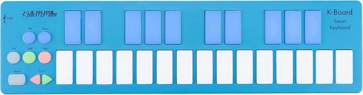 Draagbare MPE MIDI Controller Keyboard met 25 Touch-Gevoelige Toetsen - USB-C