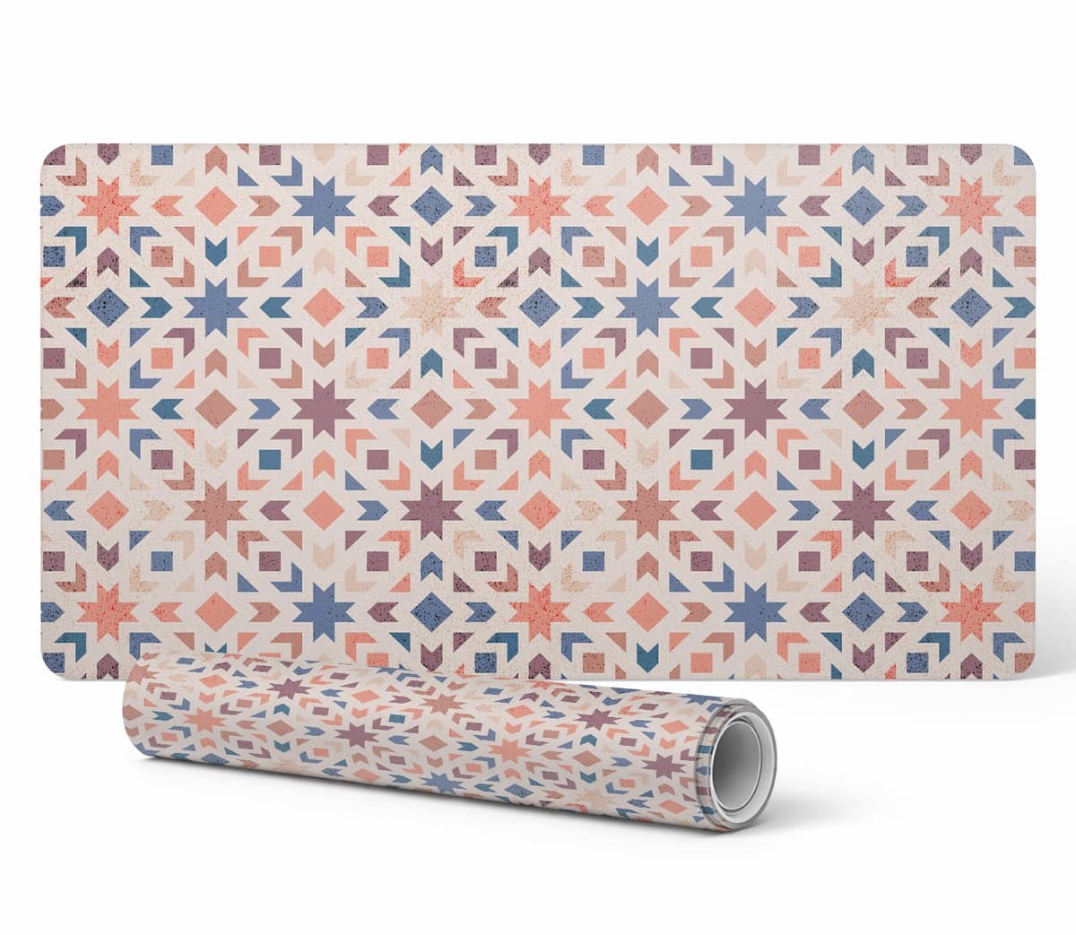 Duurzame gamingmat met geometrisch retropatroon, 100x50 cm