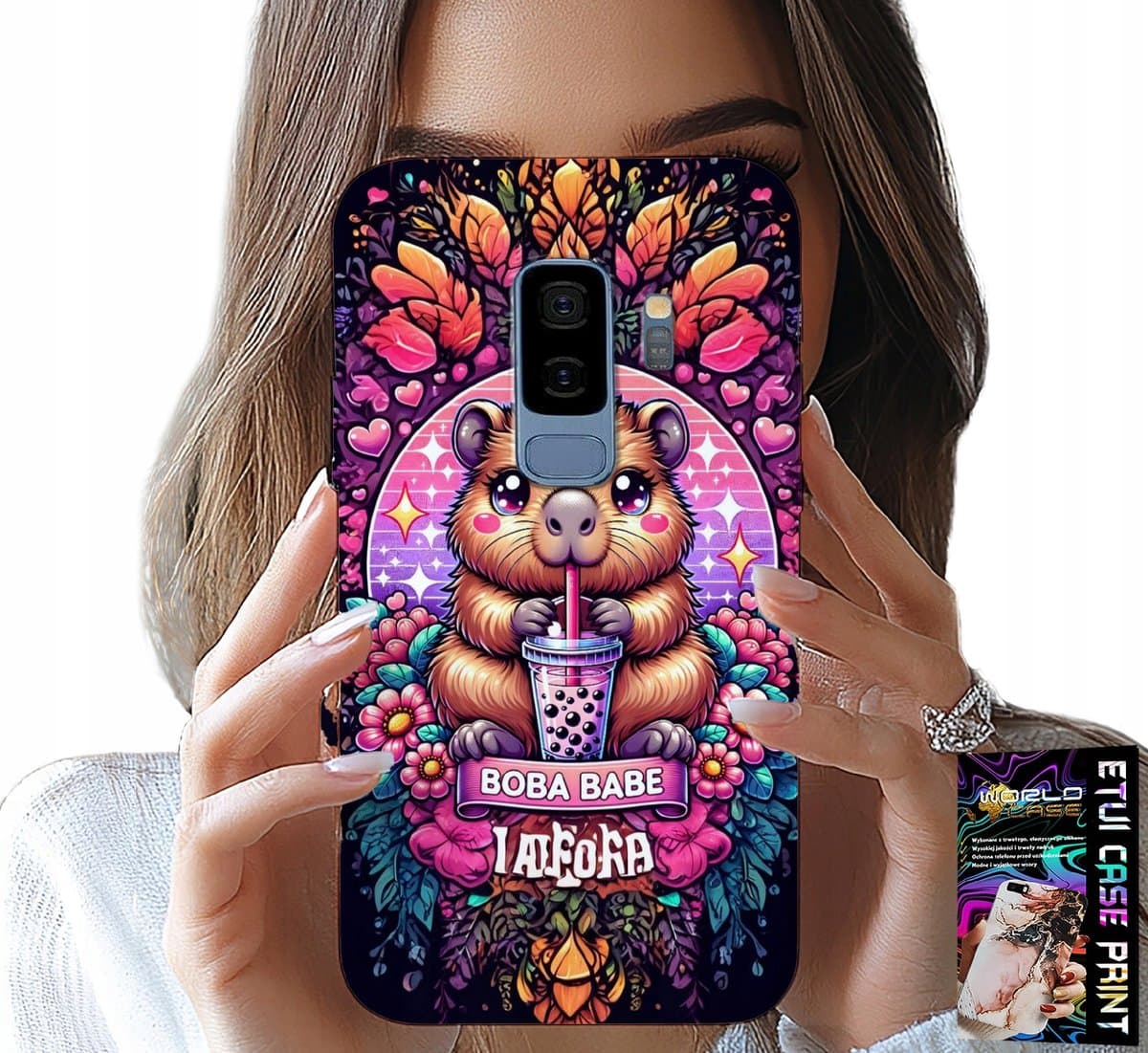 HOESJE VOOR SAMSUNG GALAXY S9 PLUS - SCHATTIGE CAPYBARA MET SHEIK, SUPER PATRONEN