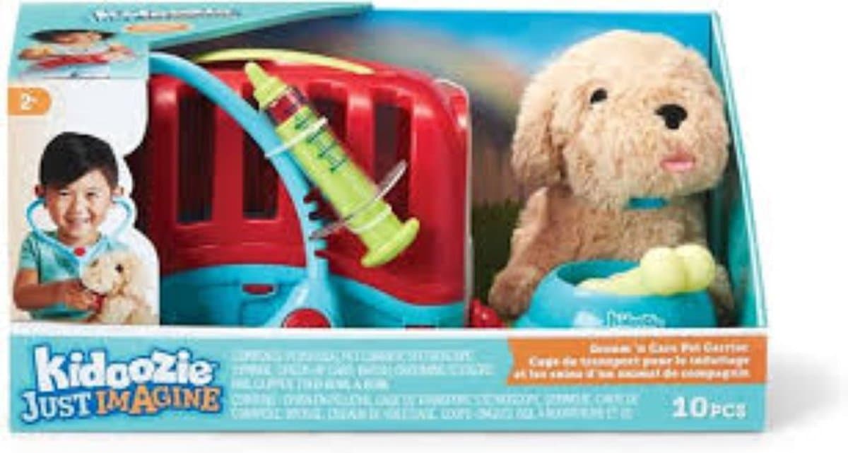 Playgo hondje met draagmandje en dierendokter spullen