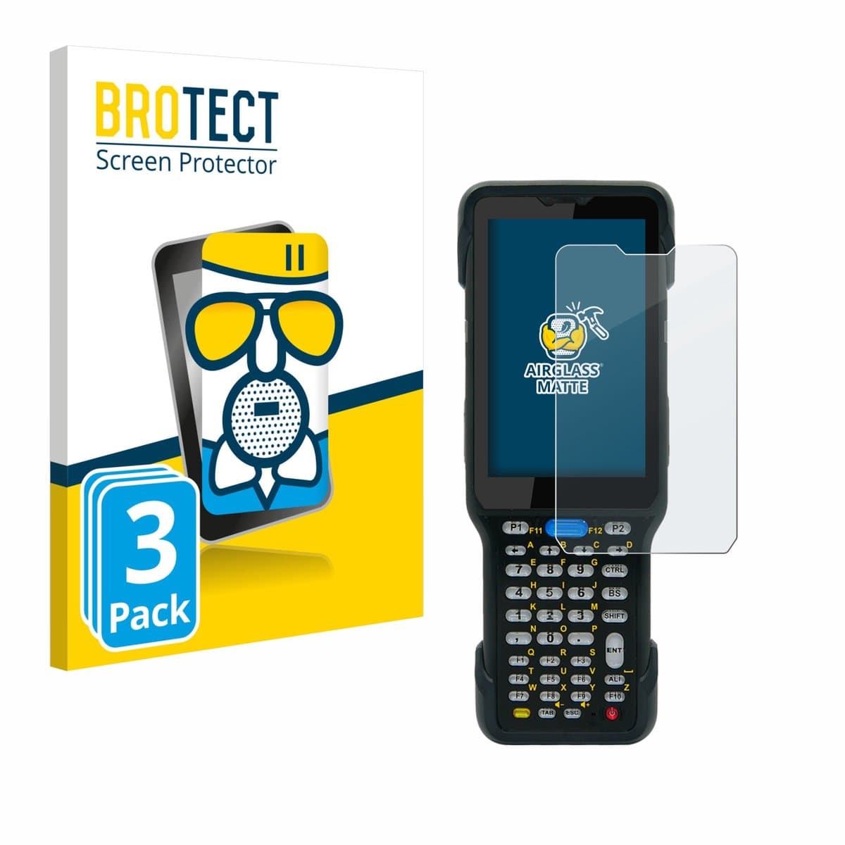 BROTECT - Screenprotector voor Unitech HT730 - Folie Beschermfolie Beschermglas matte 3 Stuks