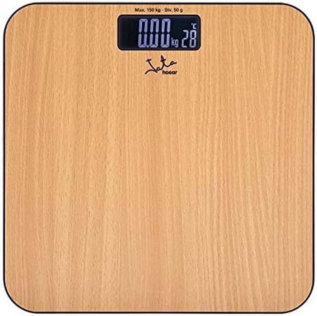 Digitale Personenweegschaal - Lichaamsweegschaal Vloer - Gezondheid Monitoren - Hoge Nauwkeurigheid Vier Sensoren - 21 x 9.5 cm - Bruin