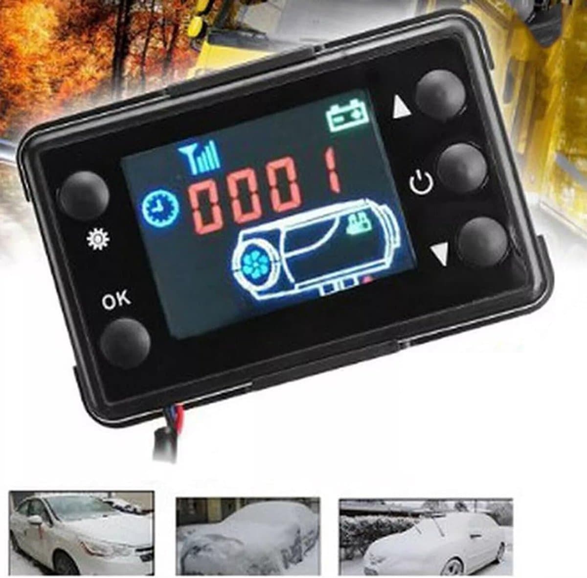 LCD Schakelaar voor 12/24V Parkeerverwarming Controller met Display
