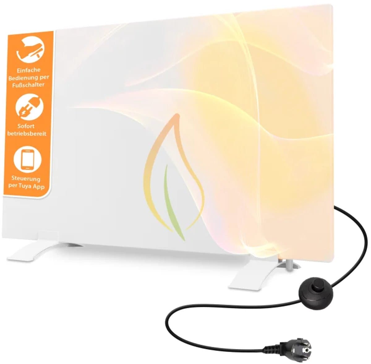 Thuiswerk Infraroodpaneel verplaatsbaar 220W 65x40cm - Smart Wifi bureau of tafel verwarming