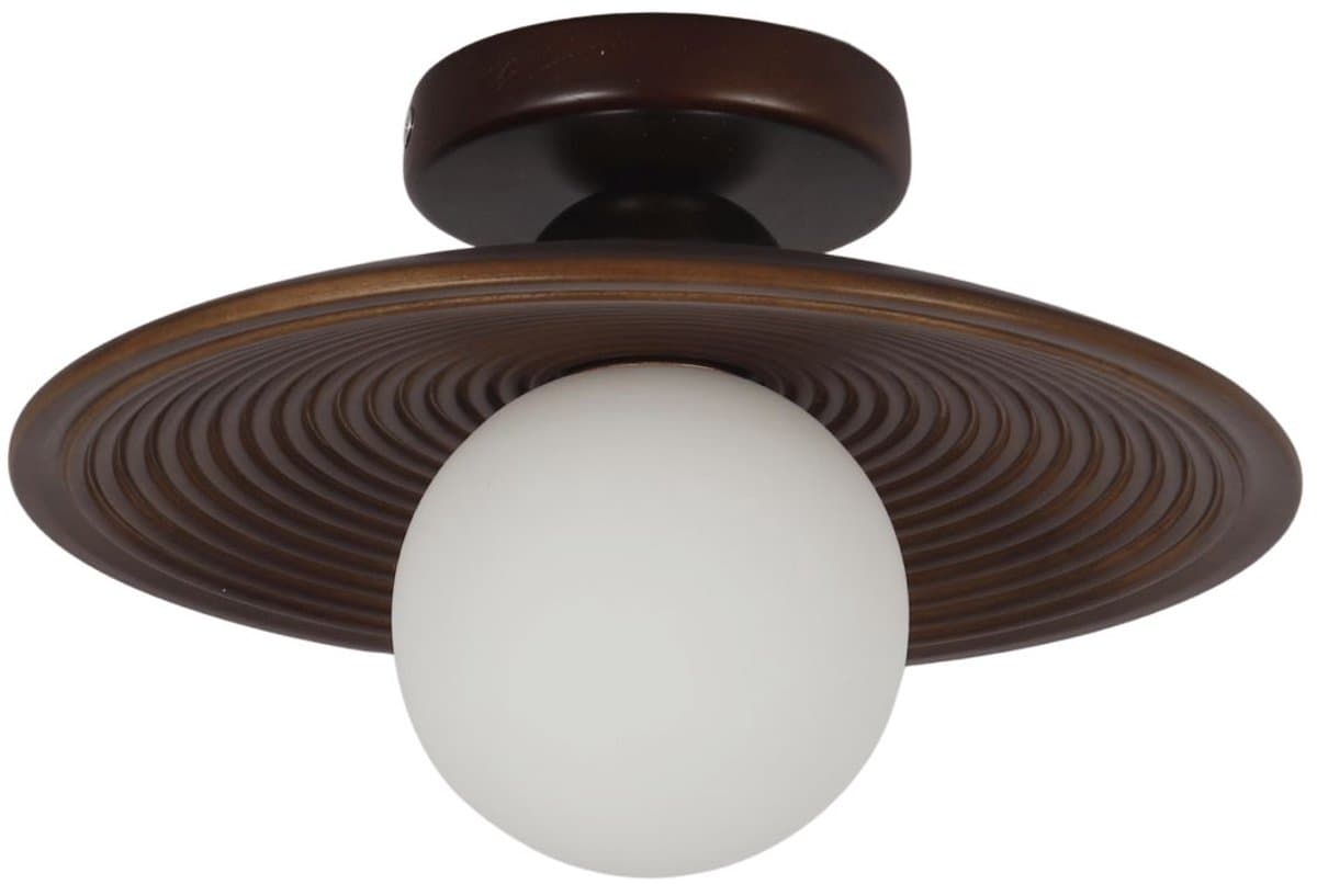 Kosilum - Thalan - Plafondlamp - Hout en wit - Hout en glas