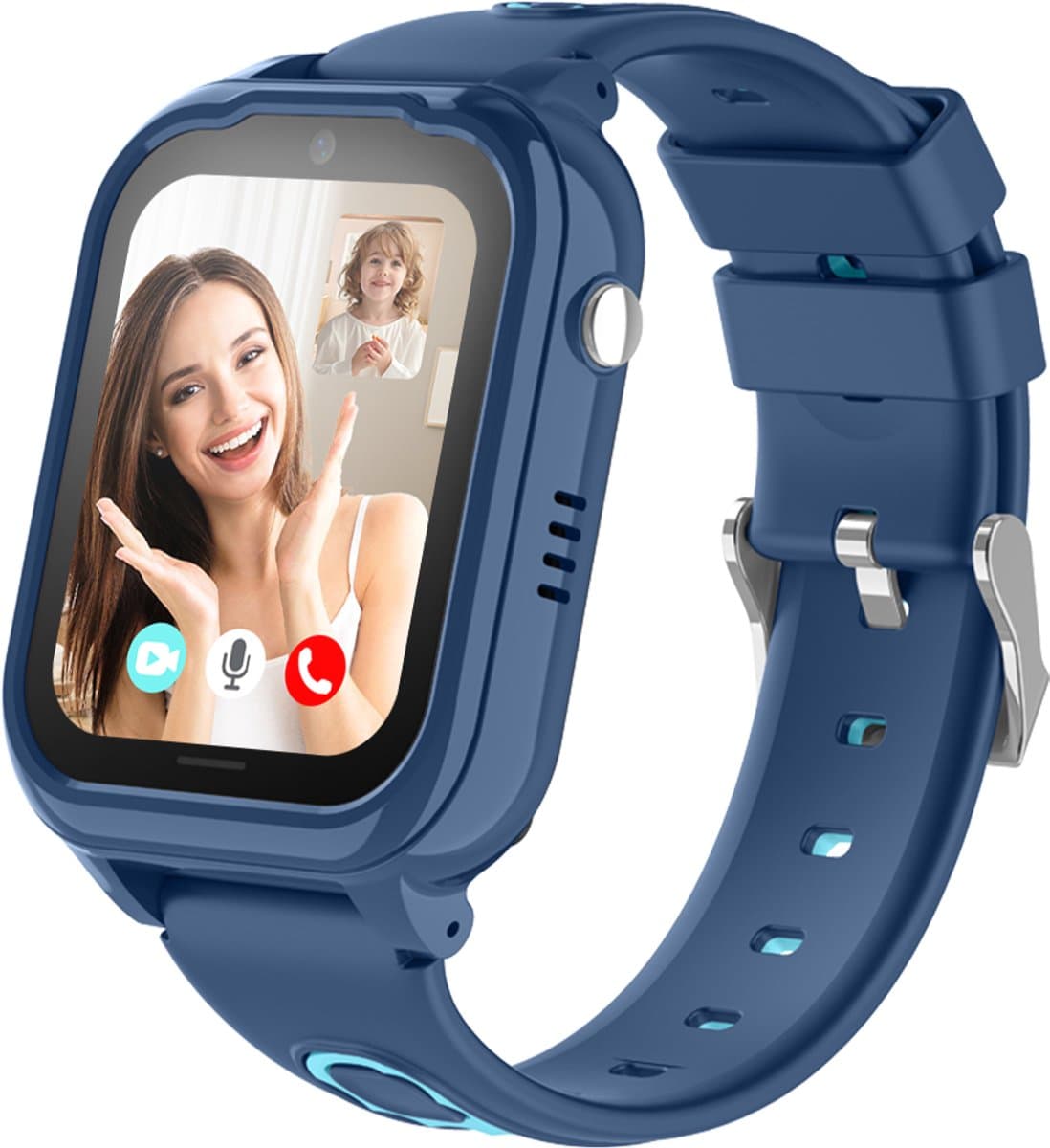 Protectly® GPS Horloge Kind Met Simkaart - SOS-Knop - Smartwatch Kinderen - Smartwatch Kind - GPS Tracker Kind - 4G - Videobellen - HD Camera - Whatsapp en SMS - Elke polsmaat - Incl. Simkaart