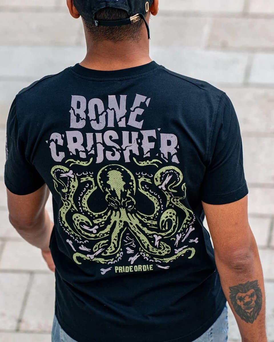 PRiDEorDiE BONE CRUSHER V.2 T-shirt Zwart - L