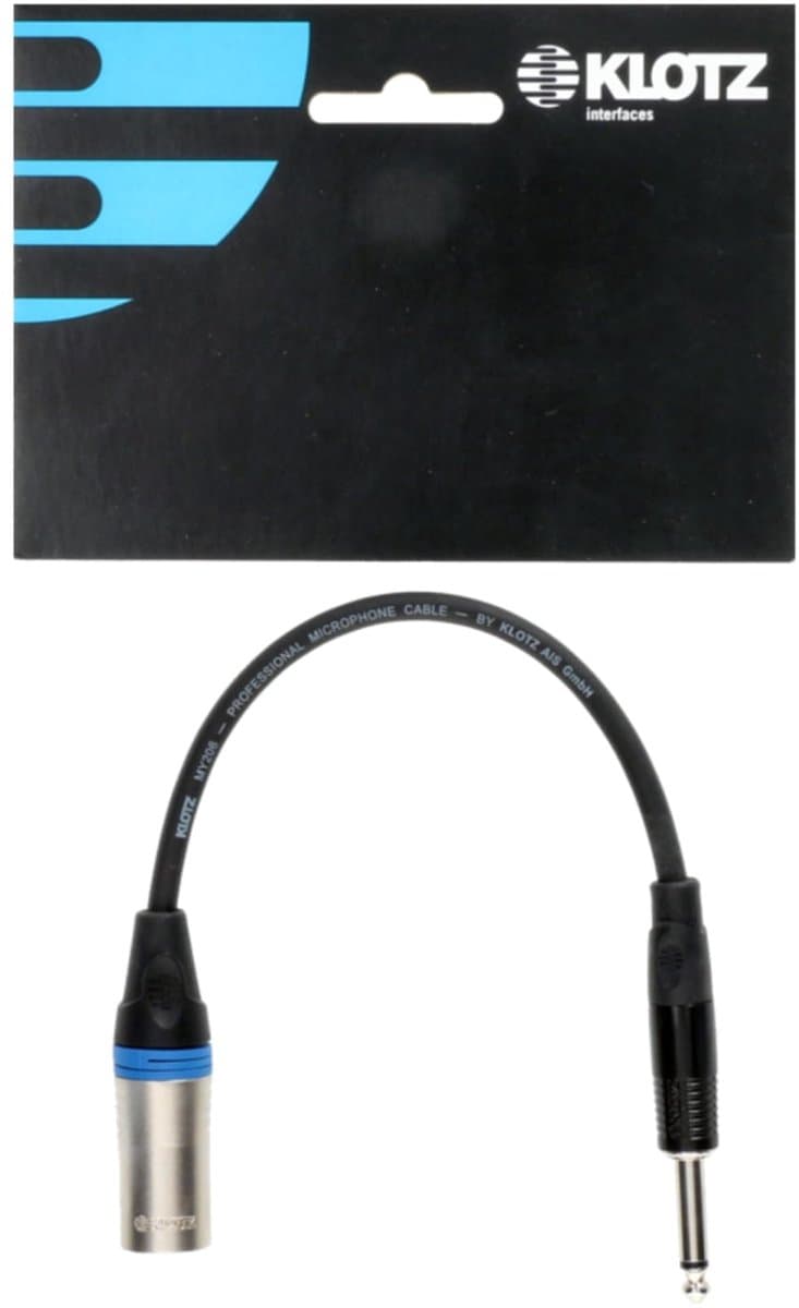 Klotz XLR-MPU6.3 Adapter 0,2 m - Stereo patch kabel