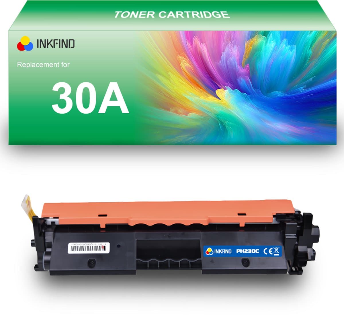 INKFIND 30A (CF230A) Tonercartridge compatibel met HP 30A CF230A - 1-pack Zwart